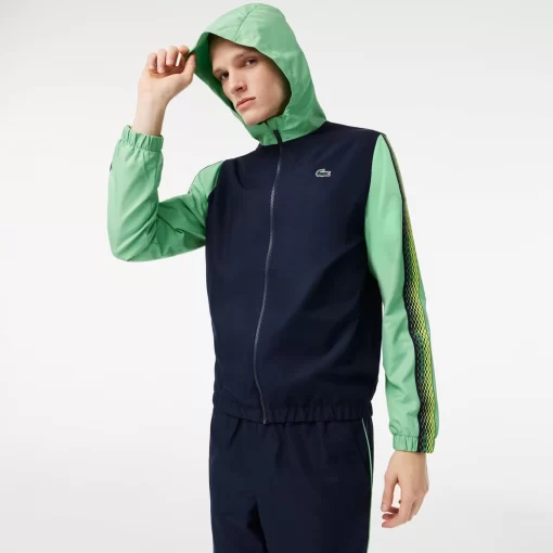 Lacoste Tennis>Herren Tennis Jogger-Set Navy Blau / Grun / Navy Blau / Grun Wti