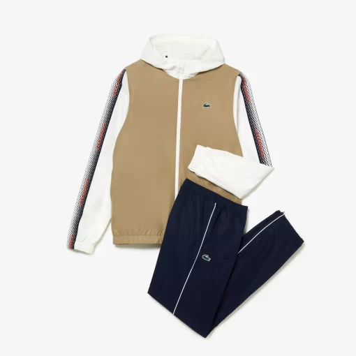 Lacoste Tennis>Herren Tennis Jogger-Set Beige / Weis / Navy Blau / Weis 8X2