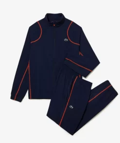 Lacoste Tennis>Herren Tennis Jogger-Set Navy Blau / Orange Xig