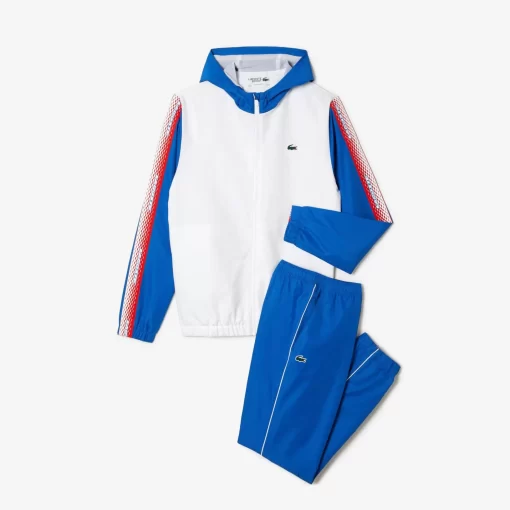 Lacoste Tennis>Herren Tennis Jogger-Set Weis / Blau / Weis Wmi