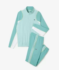 Lacoste Tennis>Herren Tennis Jogger-Set Hellgrun / Grun / Weis / Gelb Xia