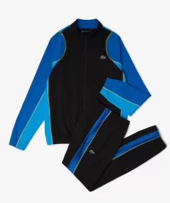 Lacoste Tennis>Herren Tennis Jogger-Set Schwarz / Blau / Gelb Ayf