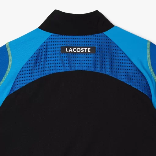 Lacoste Tennis>Herren Tennis Jogger-Set Schwarz / Blau / Gelb Ayf