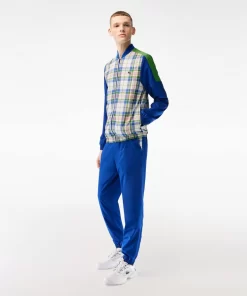 Lacoste Tennis>Herren Tennis Jogger-Set Mit Karomuster Weis / Grun / Blau Uif