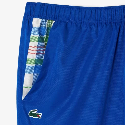 Lacoste Tennis>Herren Tennis Jogger-Set Mit Karomuster Weis / Grun / Blau Uif