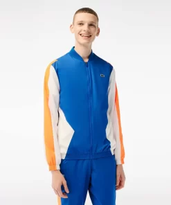 Lacoste Tennis>Herren Tennis Jogger-Set Mit Rundhals Blau / Orange / Weis Via