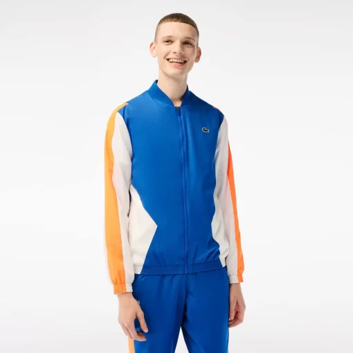 Lacoste Tennis>Herren Tennis Jogger-Set Mit Rundhals Blau / Orange / Weis Via