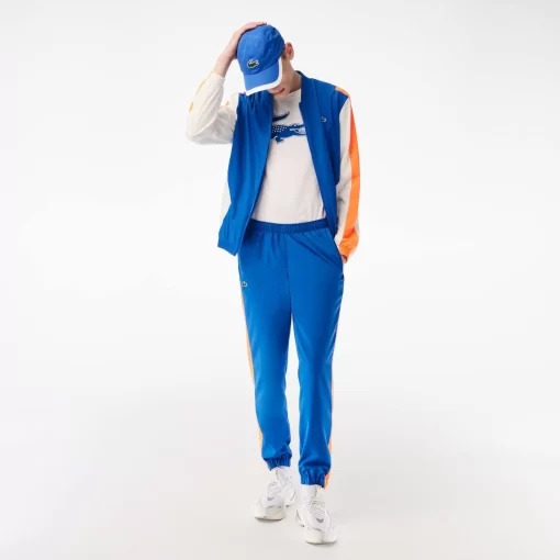 Lacoste Tennis>Herren Tennis Jogger-Set Mit Rundhals Blau / Orange / Weis Via