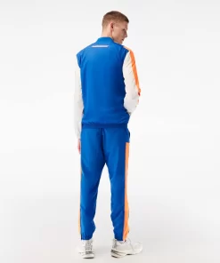 Lacoste Tennis>Herren Tennis Jogger-Set Mit Rundhals Blau / Orange / Weis Via