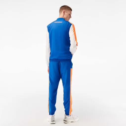 Lacoste Tennis>Herren Tennis Jogger-Set Mit Rundhals Blau / Orange / Weis Via