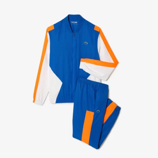 Lacoste Tennis>Herren Tennis Jogger-Set Mit Rundhals Blau / Orange / Weis Via