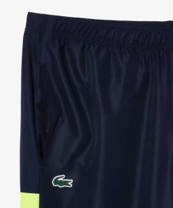 Lacoste Tennis>Herren Tennis Jogger-Set Mit Rundhals Grun / Gelb / Navy Blau Vic