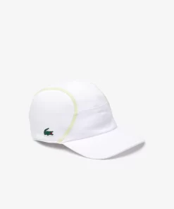 Lacoste Tennis>Herren Tennis Kappe Mit Mesh-Einsatz Weis / Gelb Dvj