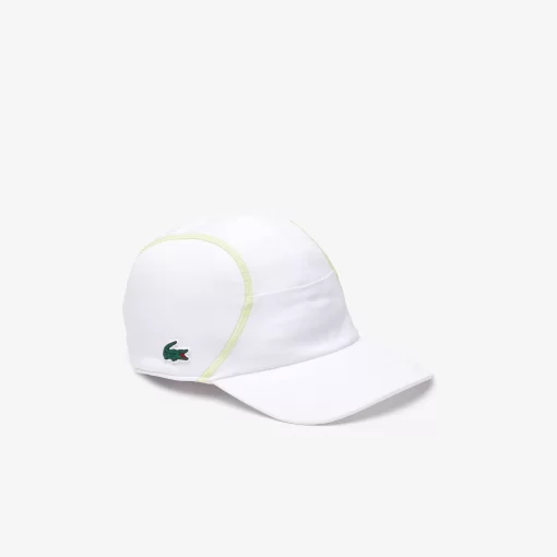 Lacoste Tennis>Herren Tennis Kappe Mit Mesh-Einsatz Weis / Gelb Dvj