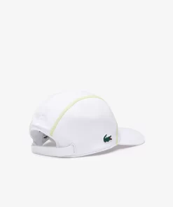 Lacoste Tennis>Herren Tennis Kappe Mit Mesh-Einsatz Weis / Gelb Dvj