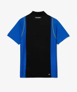 Lacoste Tennis>Herren Tennis Poloshirt Aus Recyceltem Polyester Schwarz / Blau / Gelb Xis