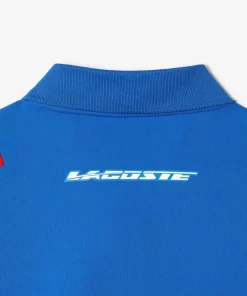 Lacoste Tennis>Herren Tennis Poloshirt Aus Recyceltem Polyester Blau / Rot / Blau Xfi