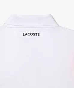 Lacoste Tennis>Herren Tennis Poloshirt Aus Recyceltem Polyester Weis / Orange Xit