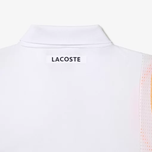 Lacoste Tennis>Herren Tennis Poloshirt Aus Recyceltem Polyester Weis / Orange Xit