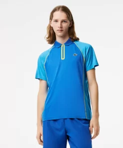 Lacoste Tennis>Herren Tennis Poloshirt Aus Recyceltem Polyester Mit Ultra-Dry-Technologie Blau / Gelb Aw9