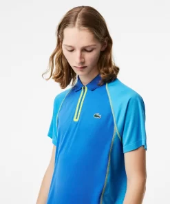 Lacoste Tennis>Herren Tennis Poloshirt Aus Recyceltem Polyester Mit Ultra-Dry-Technologie Blau / Gelb Aw9