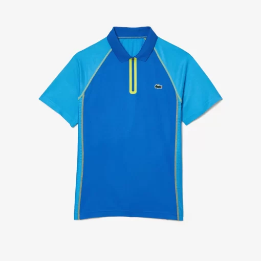 Lacoste Tennis>Herren Tennis Poloshirt Aus Recyceltem Polyester Mit Ultra-Dry-Technologie Blau / Gelb Aw9