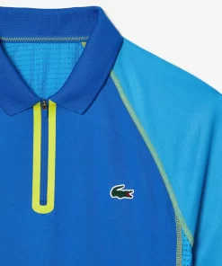 Lacoste Tennis>Herren Tennis Poloshirt Aus Recyceltem Polyester Mit Ultra-Dry-Technologie Blau / Gelb Aw9