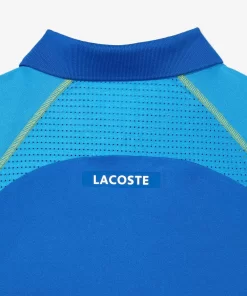 Lacoste Tennis>Herren Tennis Poloshirt Aus Recyceltem Polyester Mit Ultra-Dry-Technologie Blau / Gelb Aw9