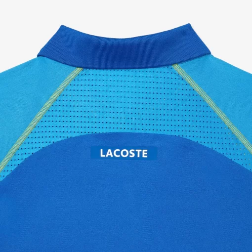 Lacoste Tennis>Herren Tennis Poloshirt Aus Recyceltem Polyester Mit Ultra-Dry-Technologie Blau / Gelb Aw9