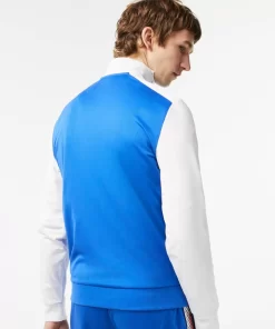 Lacoste Tennis>Herren Tennis Sweatshirt Aus Ripstop Blau / Weis / Blau Ag1