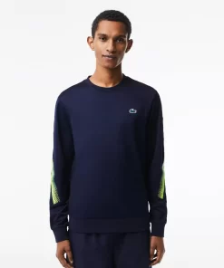 Lacoste Tennis>Herren Tennis Sweatshirt Mit Streifen Navy Blau / Grun / Navy Blau Wzi