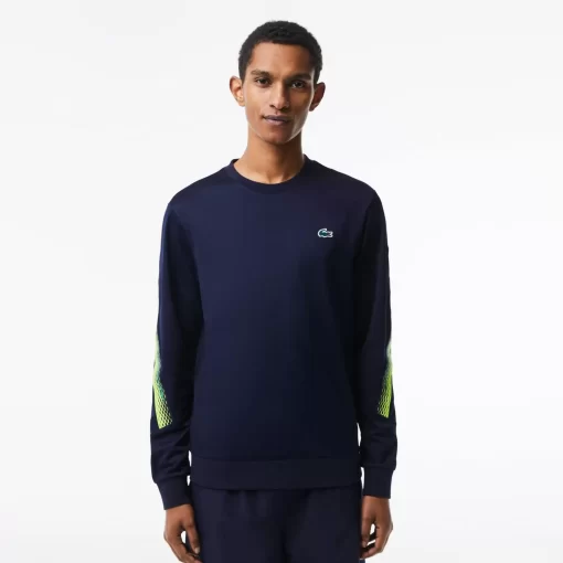 Lacoste Tennis>Herren Tennis Sweatshirt Mit Streifen Navy Blau / Grun / Navy Blau Wzi