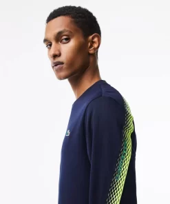 Lacoste Tennis>Herren Tennis Sweatshirt Mit Streifen Navy Blau / Grun / Navy Blau Wzi