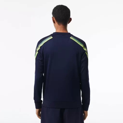 Lacoste Tennis>Herren Tennis Sweatshirt Mit Streifen Navy Blau / Grun / Navy Blau Wzi