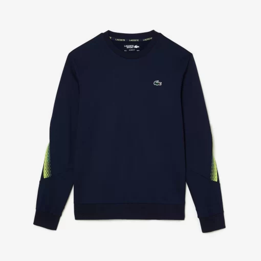 Lacoste Tennis>Herren Tennis Sweatshirt Mit Streifen Navy Blau / Grun / Navy Blau Wzi