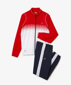 Lacoste Tennis>Herren Tennis X Daniil Medvedev Jogger-Set Rot / Weis / Rot / Weis / Blau Cf1