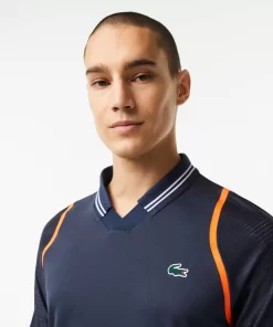 Lacoste Tennis>Herren Tennis X Daniil Medvedev Poloshirt Blau Kxe