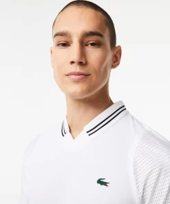 Lacoste Tennis>Herren Tennis X Daniil Medvedev Poloshirt Weis 001