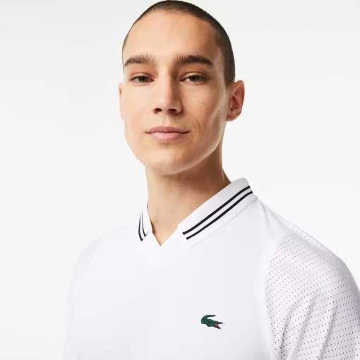 Lacoste Tennis>Herren Tennis X Daniil Medvedev Poloshirt Weis 001