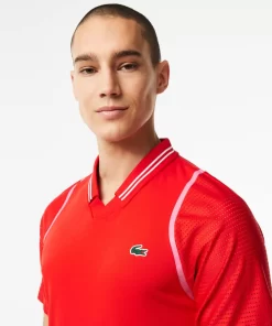 Lacoste Tennis>Herren Tennis X Daniil Medvedev Poloshirt Rot S5H