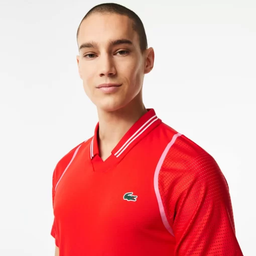 Lacoste Tennis>Herren Tennis X Daniil Medvedev Poloshirt Rot S5H