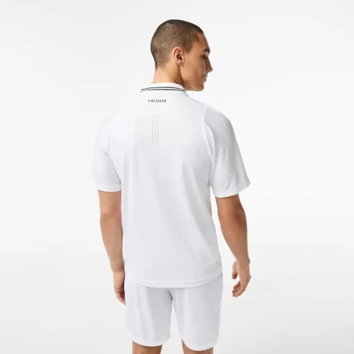 Lacoste Tennis>Herren Tennis X Daniil Medvedev Poloshirt Weis 001