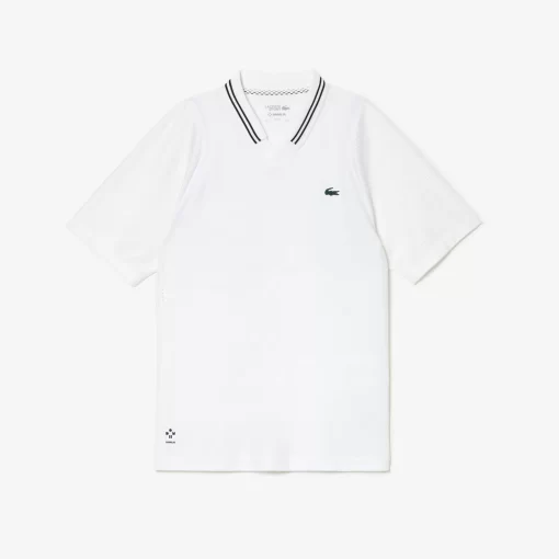 Lacoste Tennis>Herren Tennis X Daniil Medvedev Poloshirt Weis 001