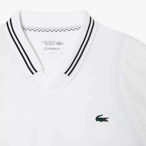 Lacoste Tennis>Herren Tennis X Daniil Medvedev Poloshirt Weis 001