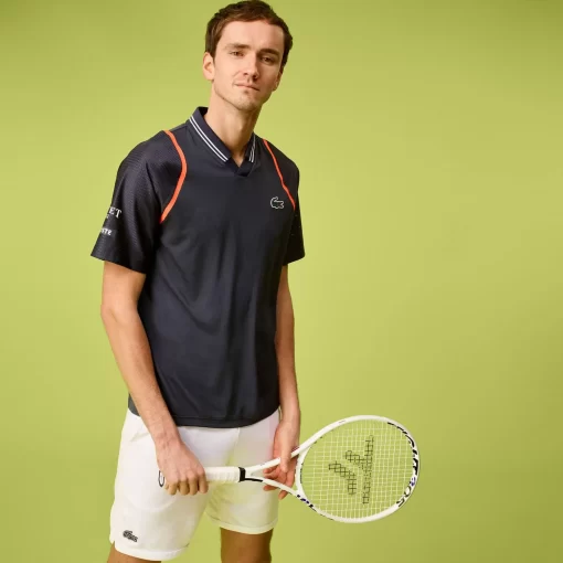 Lacoste Tennis>Herren Tennis X Daniil Medvedev Poloshirt Blau Kxe