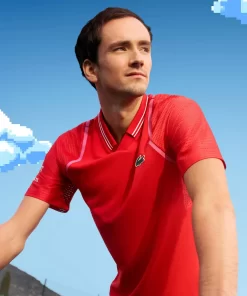 Lacoste Tennis>Herren Tennis X Daniil Medvedev Poloshirt Rot S5H