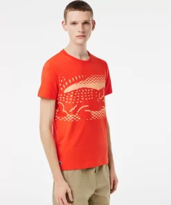 Lacoste Tennis>Herren Tennis X Novak Djokovic T-Shirt Orange 02K