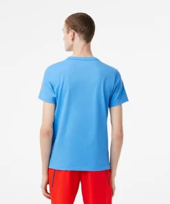 Lacoste Tennis>Herren Tennis X Novak Djokovic T-Shirt Atherisches Blau L99