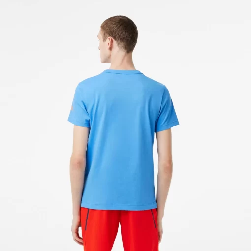 Lacoste Tennis>Herren Tennis X Novak Djokovic T-Shirt Atherisches Blau L99