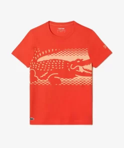 Lacoste Tennis>Herren Tennis X Novak Djokovic T-Shirt Orange 02K